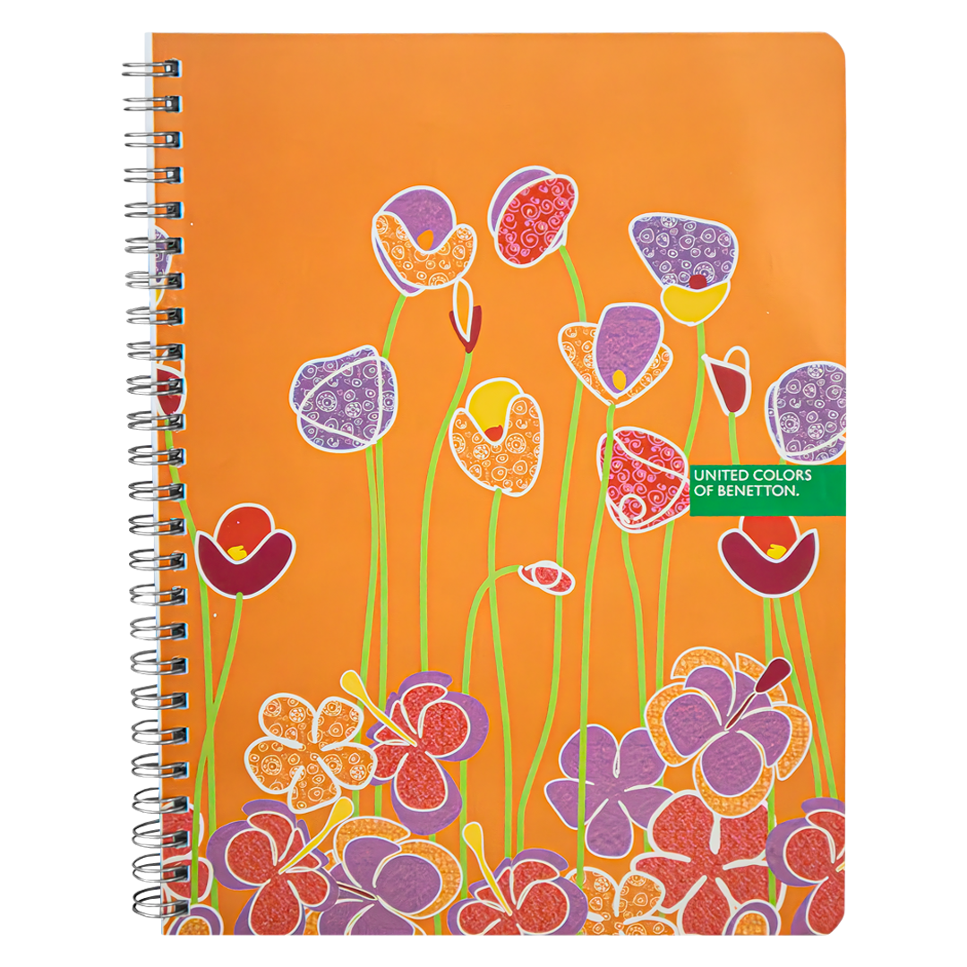 CADERNO ESPIRAL A5 80FOLHAS BENETTON XADREZ 0520 1