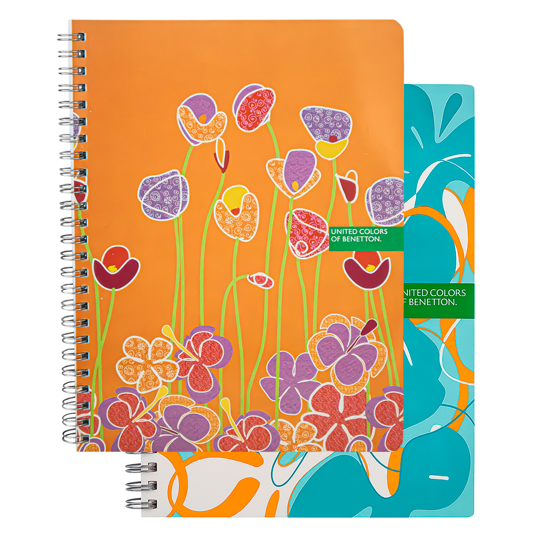 CADERNO ESPIRAL A5 80FOLHAS BENETTON XADREZ 0520 2