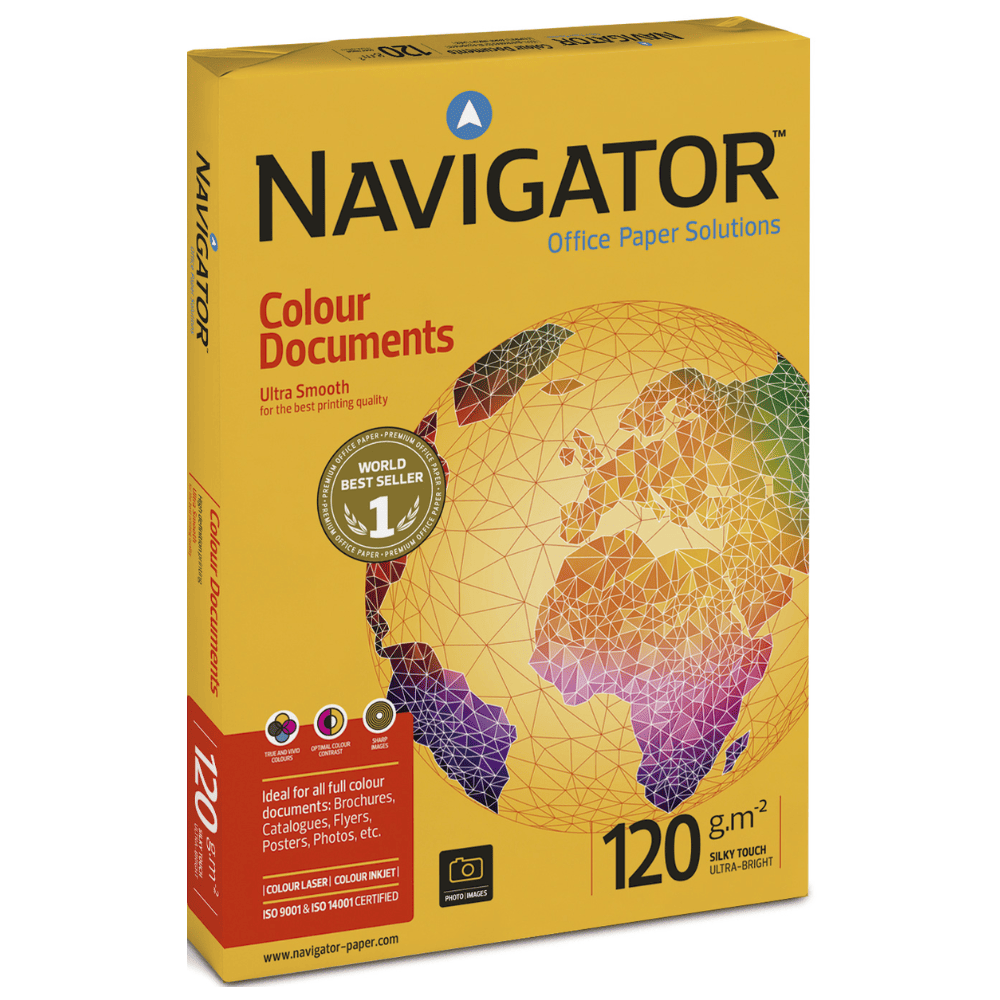 PAPEL A4 120GR 250FOLHAS NAVIGATOR COLOUR DOCUMENTS