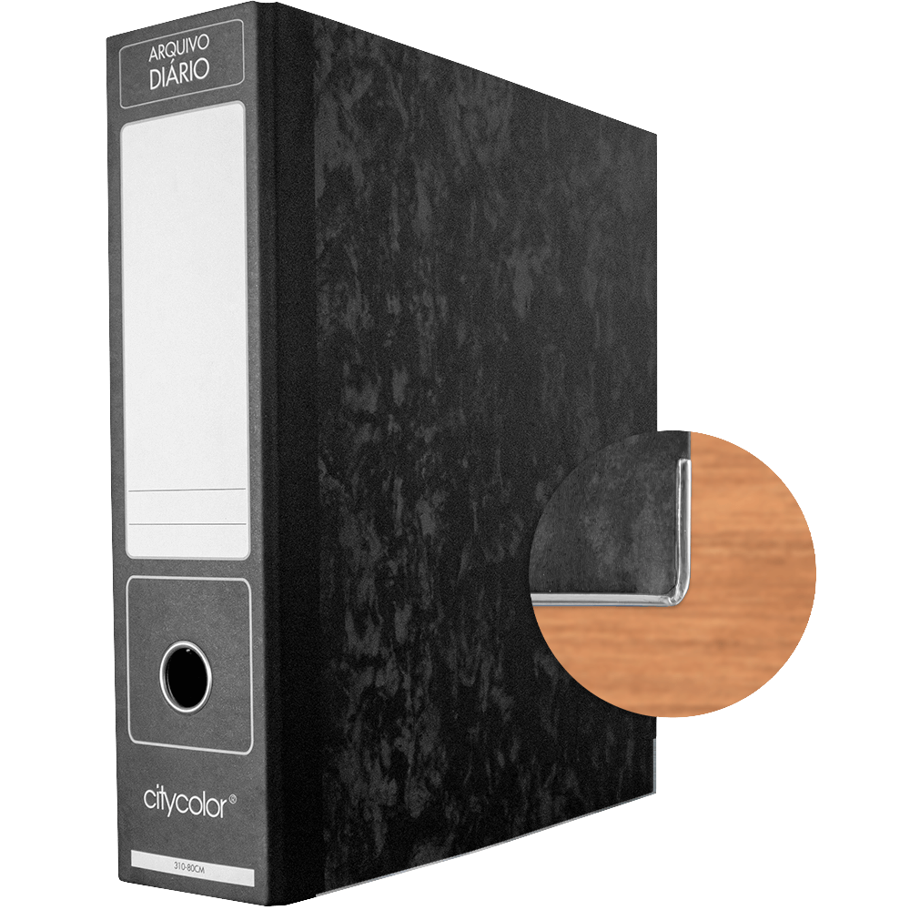 PASTA ARQUIVO CITYCOLOR TELA FORRADA 310-80MM C/CALHA CC00004