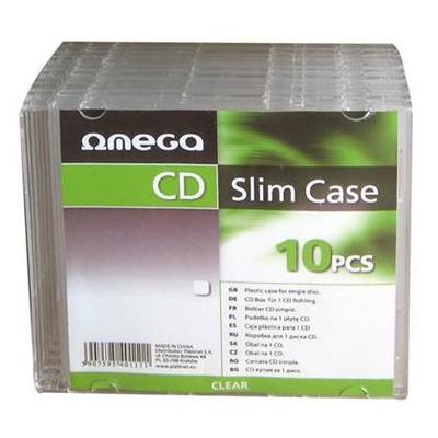 CAIXA CD/DVD SLIM CRISTAL PACK C/10 CAIXAS OMEGA 40111