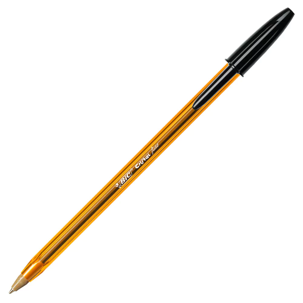 ESFEROGRÁFICA BIC FINA CRISTAL LARANJA PRETA 872731