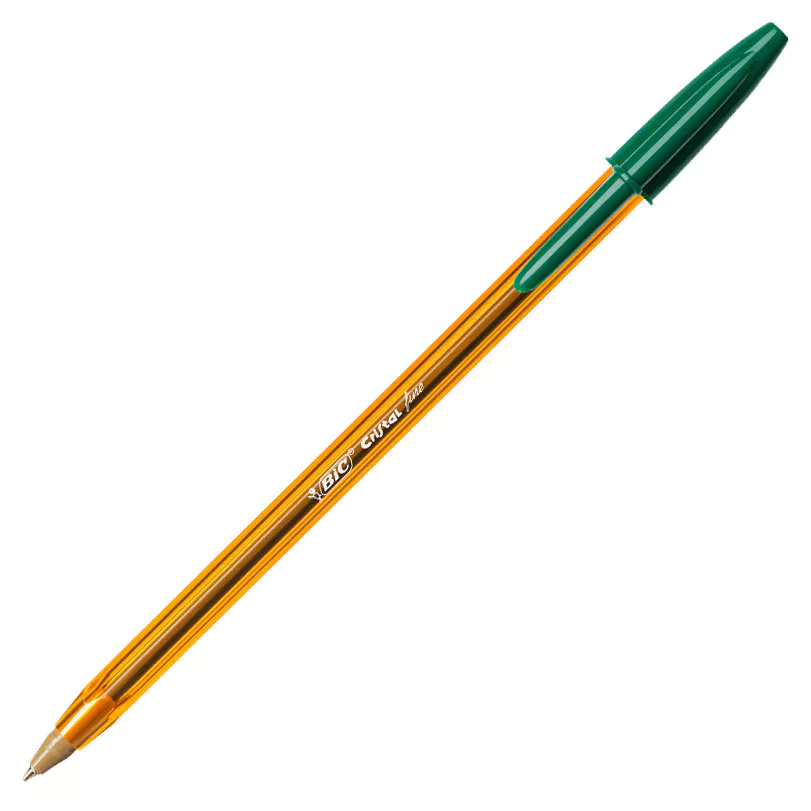 ESFEROGRÁFICA BIC FINA CRISTAL LARANJA VERDE 872729 1