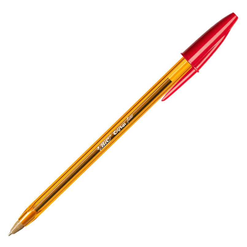 ESFEROGRÁFICA BIC FINA CRISTAL LARANJA VERMELHA 872720