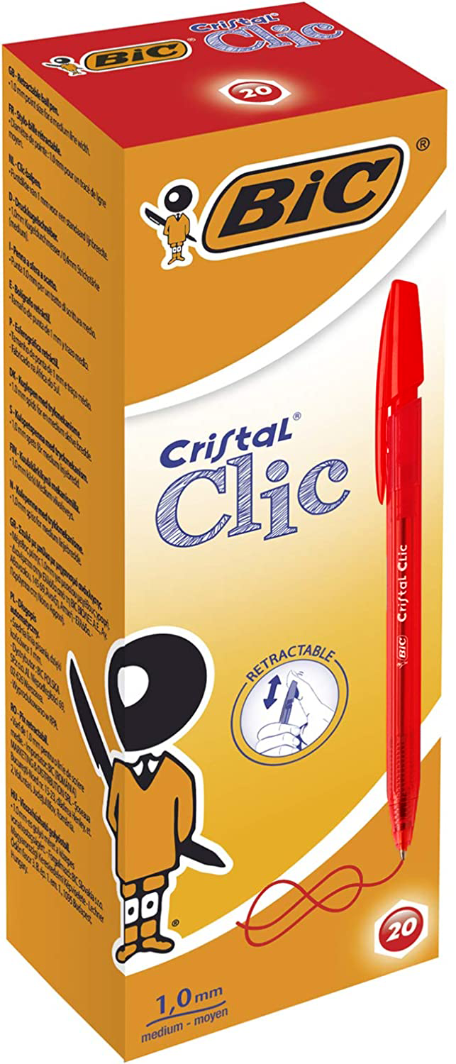 ESFEROGRÁFICA BIC CRISTAL CLIC VERMELHA 850734 1