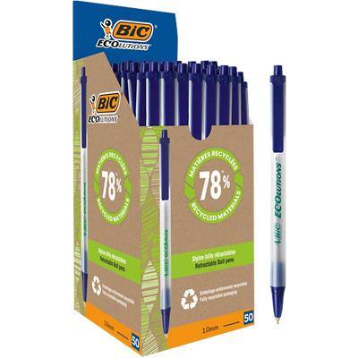 ESFEROGRÁFICA BIC ROUND STIC ECOLUTIONS 74%RECICLADA AZUL