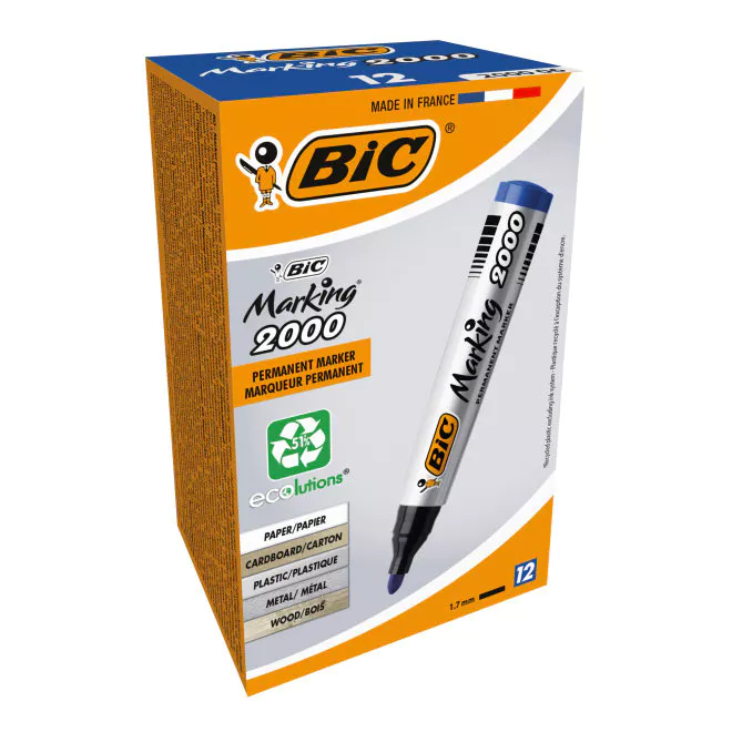 MARCADOR TINTA PERMANENTE BIC MARKING 2000 AZUL 8209143 1