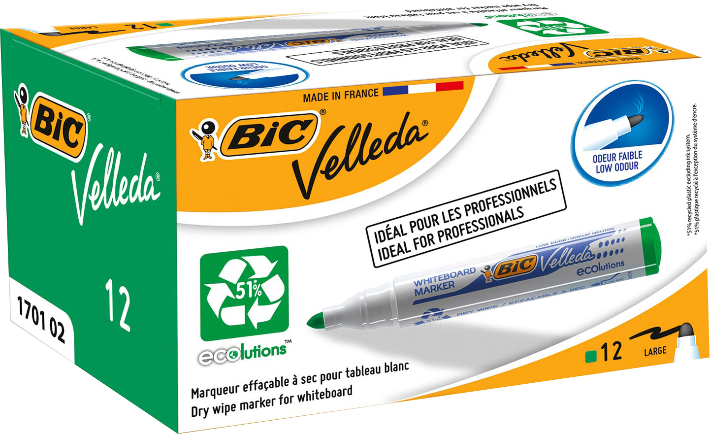 MARCADOR QUADRO BRANCO BIC VELLEDA VERDE 1