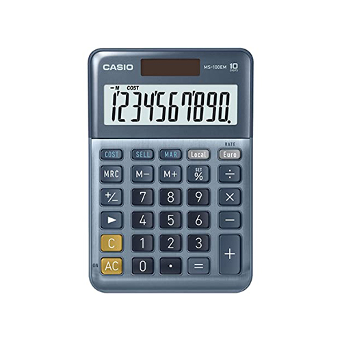 CALCULADORA CASIO SECRETÁRIA MS-100BM 10DIGITOS CUSTO/VENDA/MARGEM