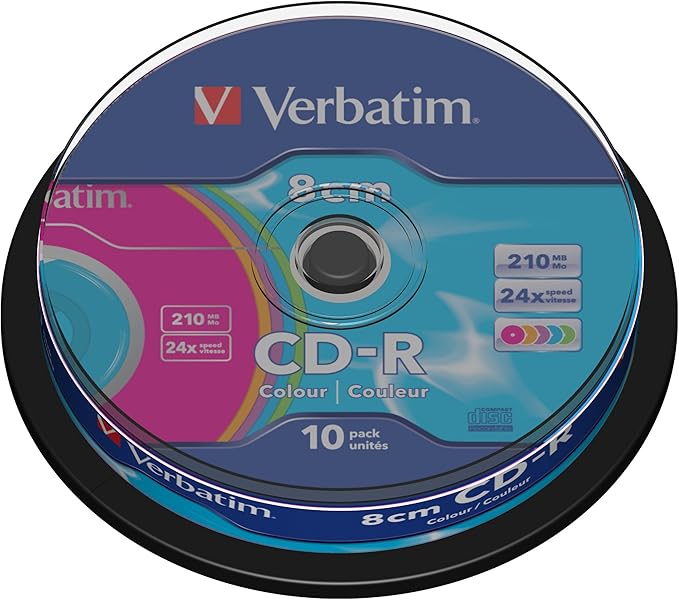 CD-R MINI VERBATIM 21´ 8CM 210MB 24X CAKE 10