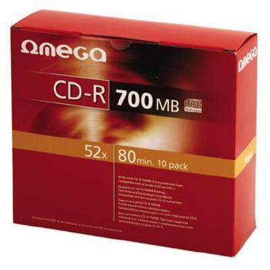 CD-R OMEGA 700MB 52X SLIM*10 OMS 56104