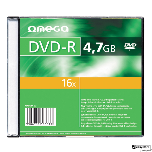 DVD+R 4.7GB 16X OMEGA SLIM CASE*10 56823 OMD16S+