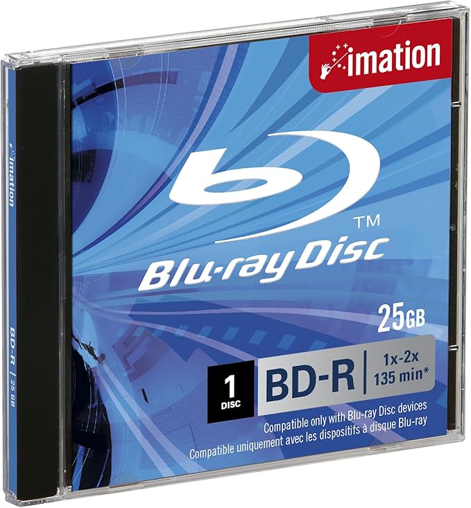 PACK C/05 BD-RE BLU-RAY 25GB 2X 130´ REGRAVÁVEL HD VIDEO JEWEL BOX IMATION 19982