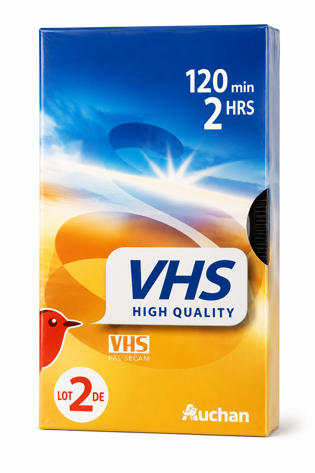 CASSETE VHS 120´ 2 HORAS PACK C/2 UNIDADES