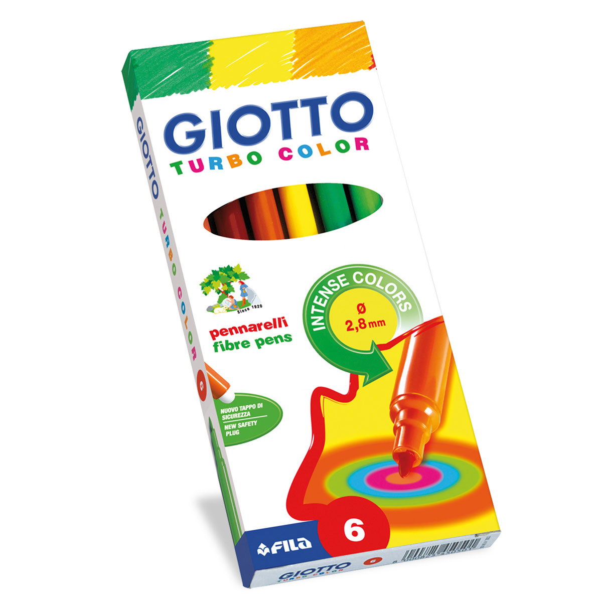 MARCADOR FELTRO GIOTTO CAIXA C/06 CORES 415000