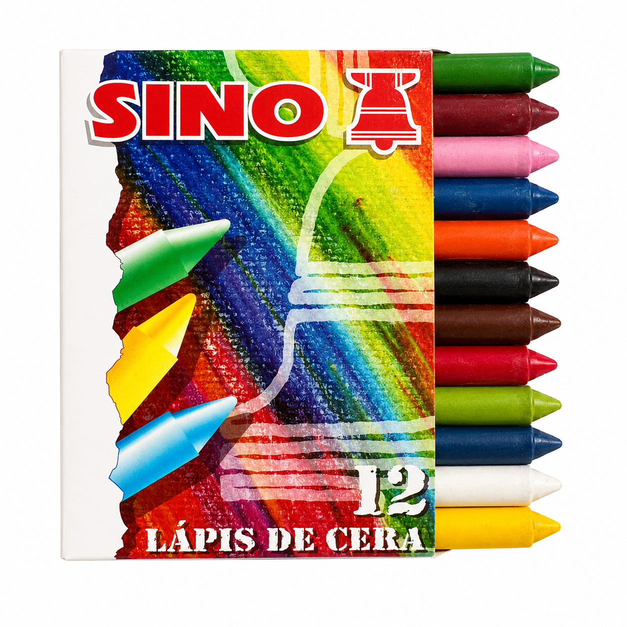 LAPIS CERA SINO CAIXA C/12 CORES