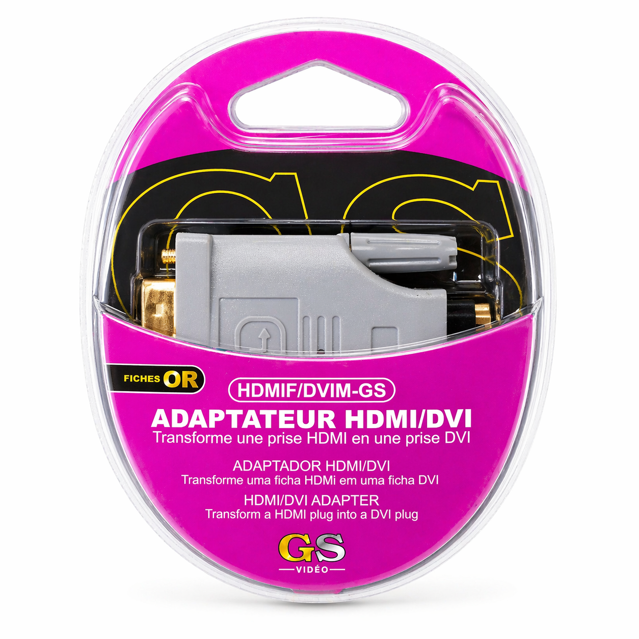 ADAPTADOR MONOBLOCO TRANSFORMA UMA FICHA HDMI EM DVI D2HDMIF/DVIM-GS 88015