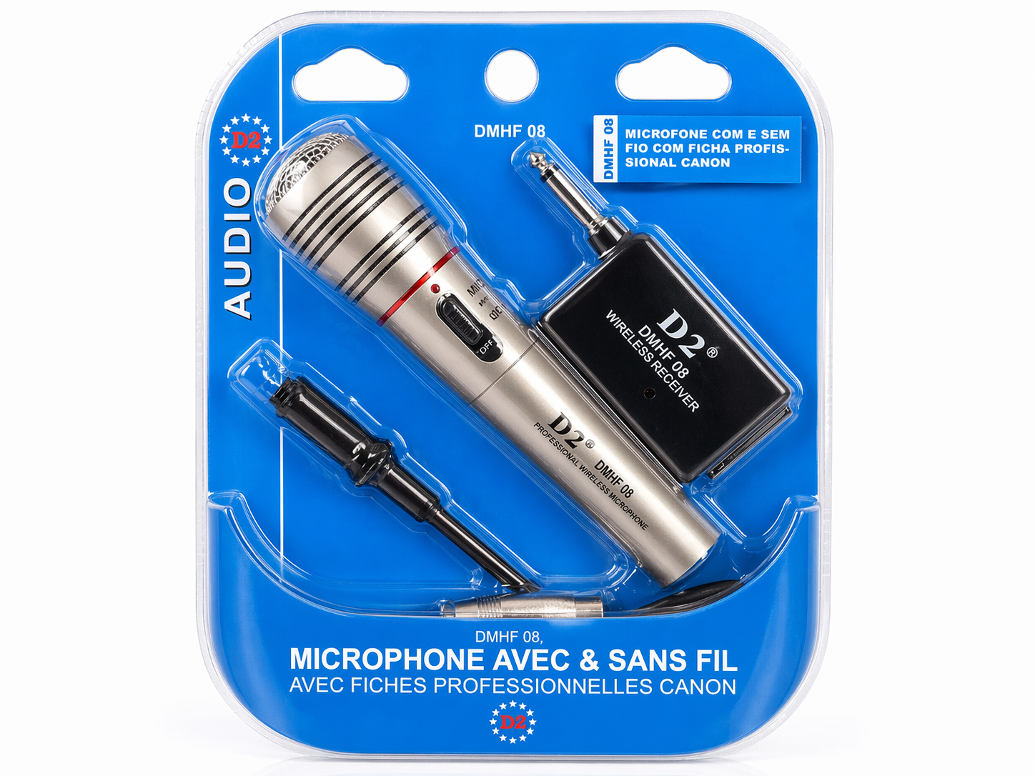 MICROFONE COM E SEM FIO FICHA PROFISSIONAL CANON WIRELESS RECEIVER D2 DMHF 08