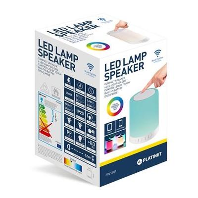 CANDEEIRO LED LAMP BLUETOOTH + SPEAKERS COLUNAS 5W REAL TOUCH CONTROL PDLSB01 0