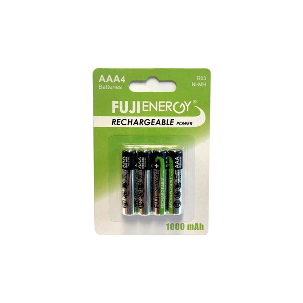 PILHA RECARREGÁVEL LR03/AAA 1.5V Ni-MH 1000mAh PACK C/4 PILHAS FUJIENERGY