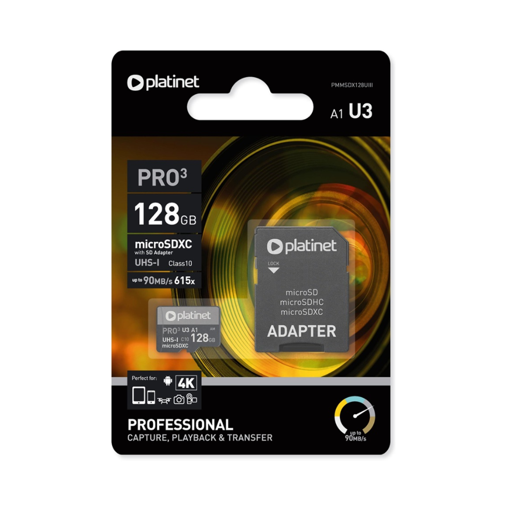 MEMÓRIA MICRO SDXC 128GB SECURE DIGITAL+ADAPTER SD CLASS10 U3 PMMSDX128UIII42910