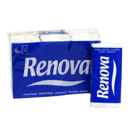 LENÇOS PAPEL BRANCO SEM CHEIRO PACK C/6 RENOVA