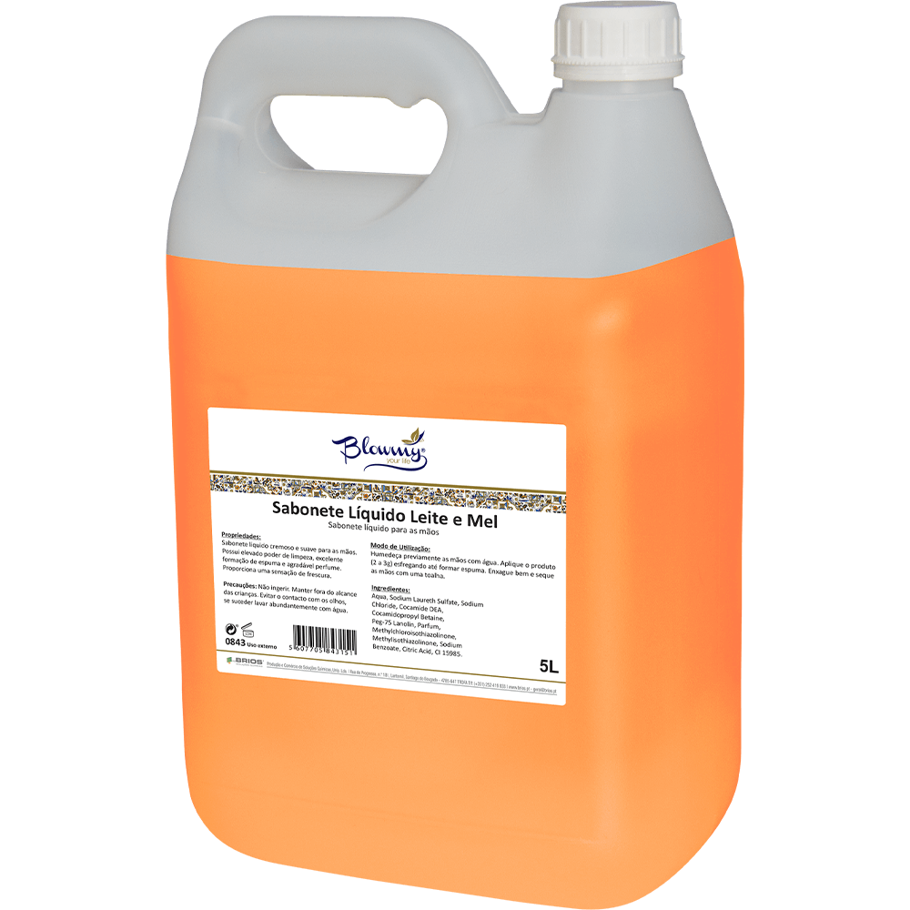 GEL LAVA MÃOS SABONETE CREMOSO POTE C/5 LITROS LEITE&MEL BLOWMY 2PA87315 0