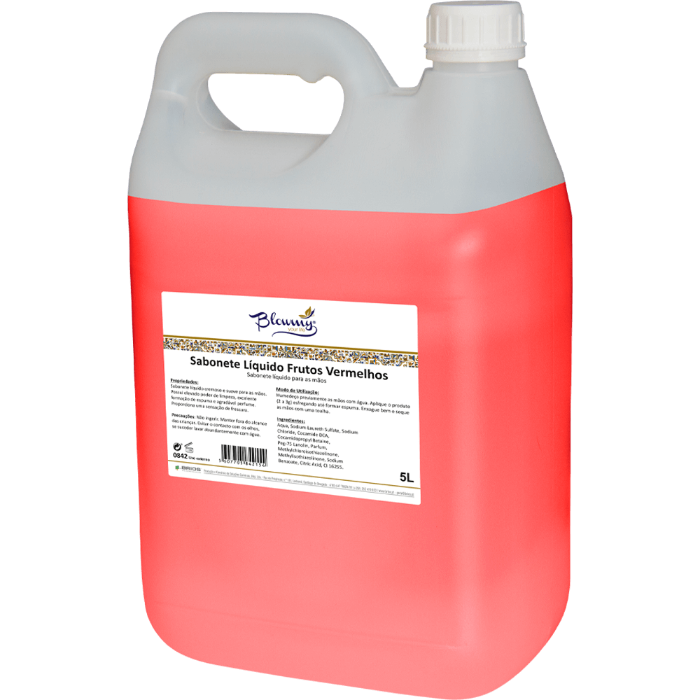 GEL LAVA MÃOS SABONETE CREMOSO POTE C/5 LITROS FRUTOS VERMELHOS BLOWMY 2PA84415