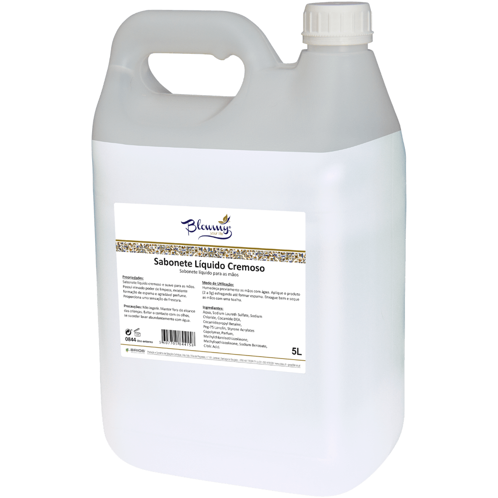 GEL LAVA MÃOS SABONETE CREMOSO POTE C/5 LITROS