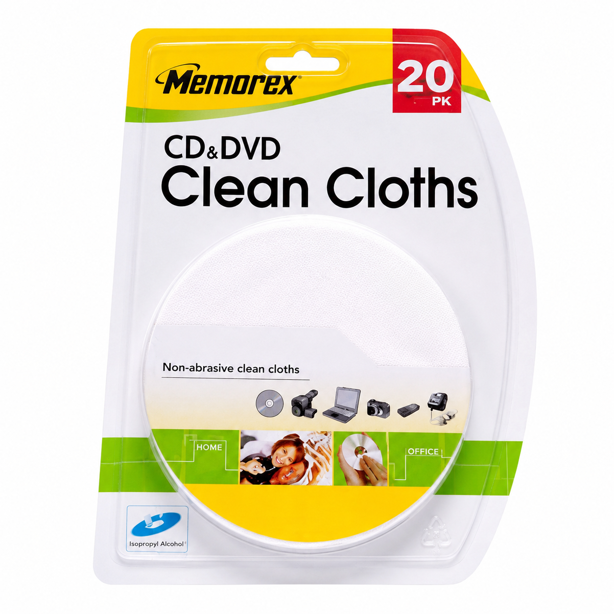 KIT LIMPEZA PANO MICROFIBRASPACK C/20 CIRCULAR P/CD/DVD/BLU-RAY MEMOREX 00749