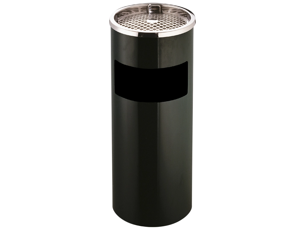 CINZEIRO PAPELEIRA PRETO CROMADO 12 LITROS 36099