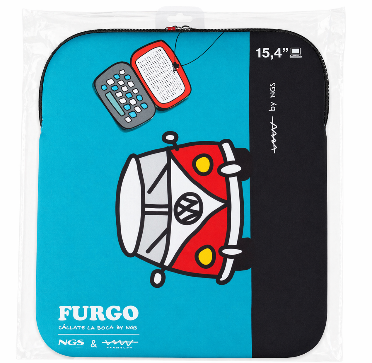 BOLSA PARA PORTÁTIL NOTEBOOK 15.4´´ 41X32.5X17CM MODA FURGO15.4 BY NGS 30837