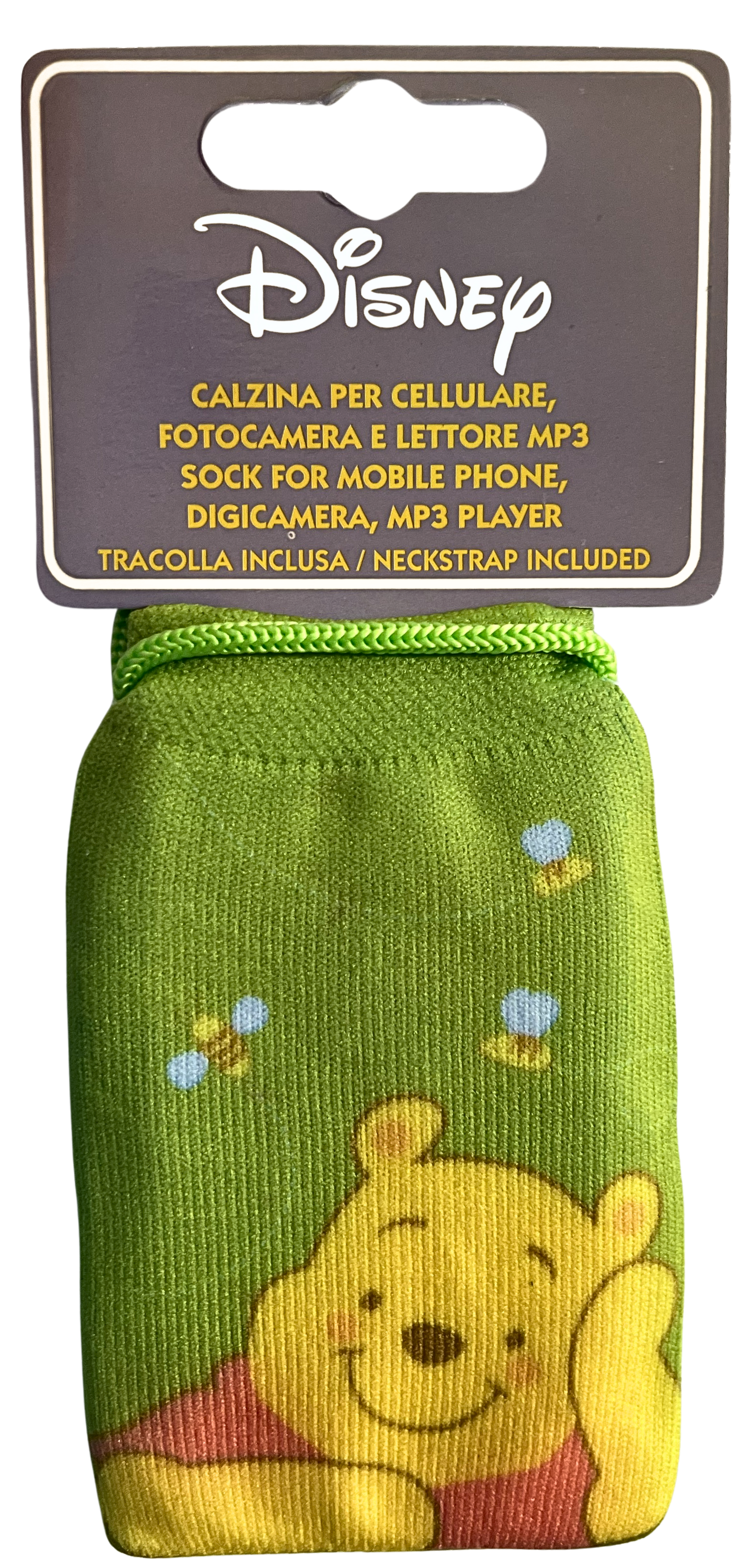 BOLSA PARA TELEMÓVEL TIPO MEIA 115X73MM COM ATILHO MODA JOVEM URSO POOH D133W1