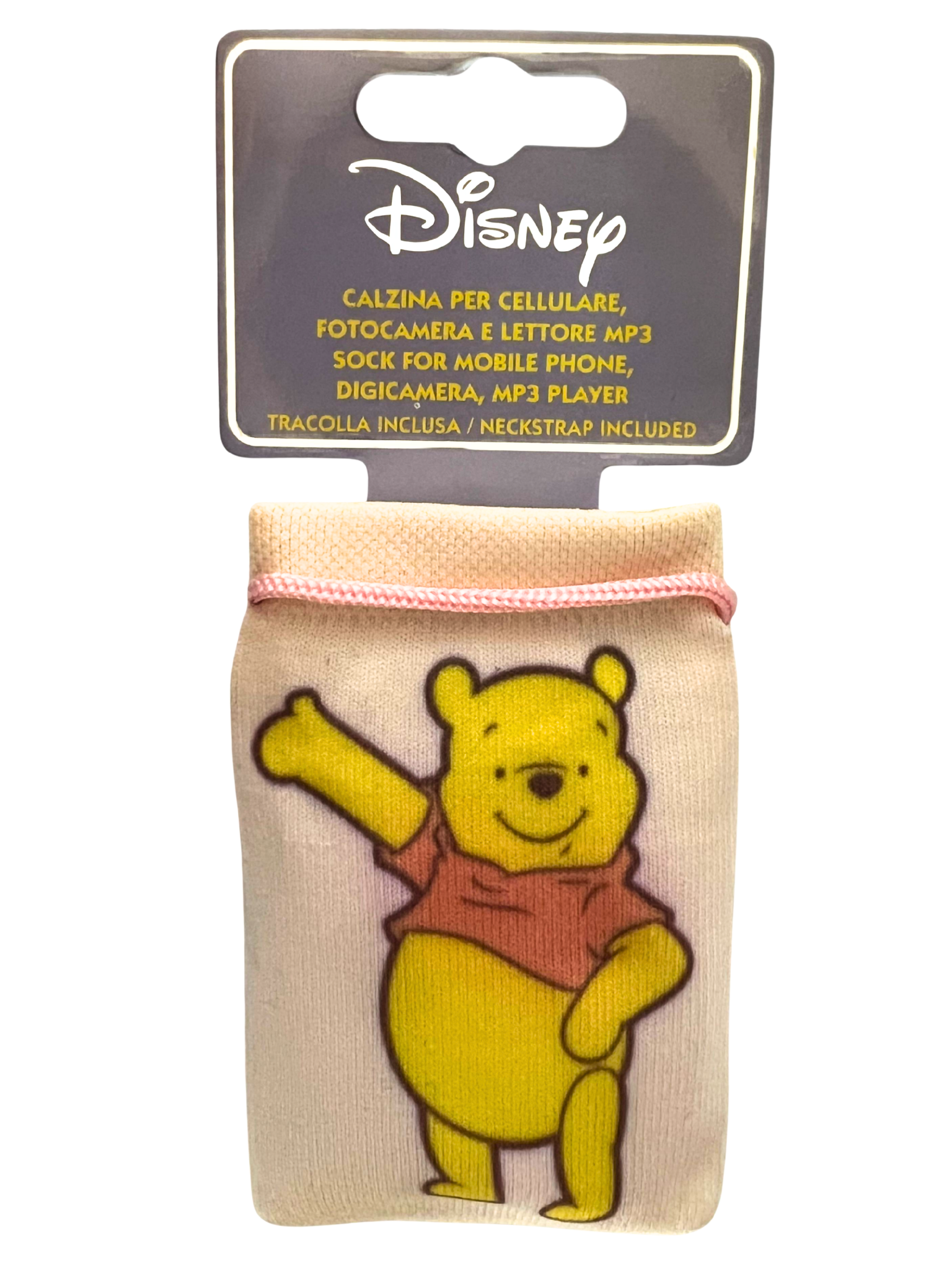 BOLSA PARA TELEMÓVEL TIPO MEIA 115X73MM COM ATILHO MODA JOVEM URSO POOH D135WI
