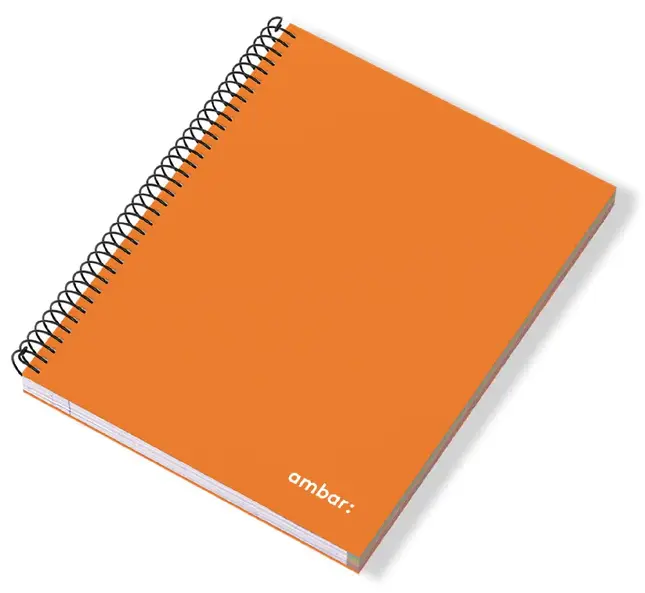 CADERNO CAPA DURA A5 AMBAR IDEAS 120FOLHAS 70G ESPIRAL PAUTADO SORTIDO 0