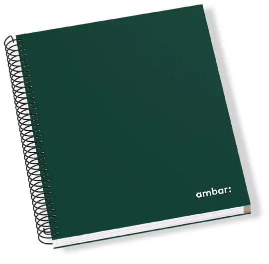 CADERNO CAPA DURA A5 AMBAR IDEAS 120FOLHAS 70G ESPIRAL PAUTADO SORTIDO 2