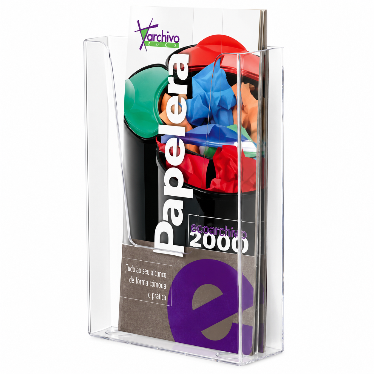 EXPOSITOR MURAL METACRILATO 1/3 DIN A4 TRANSPARENTE 110X45X180MM 1 COMPARTIMENTO