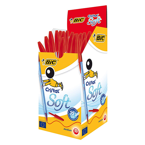 ESFEROGRÁFICA BIC MÉDIA CRISTAL SOFT VERMELHA 33992 0