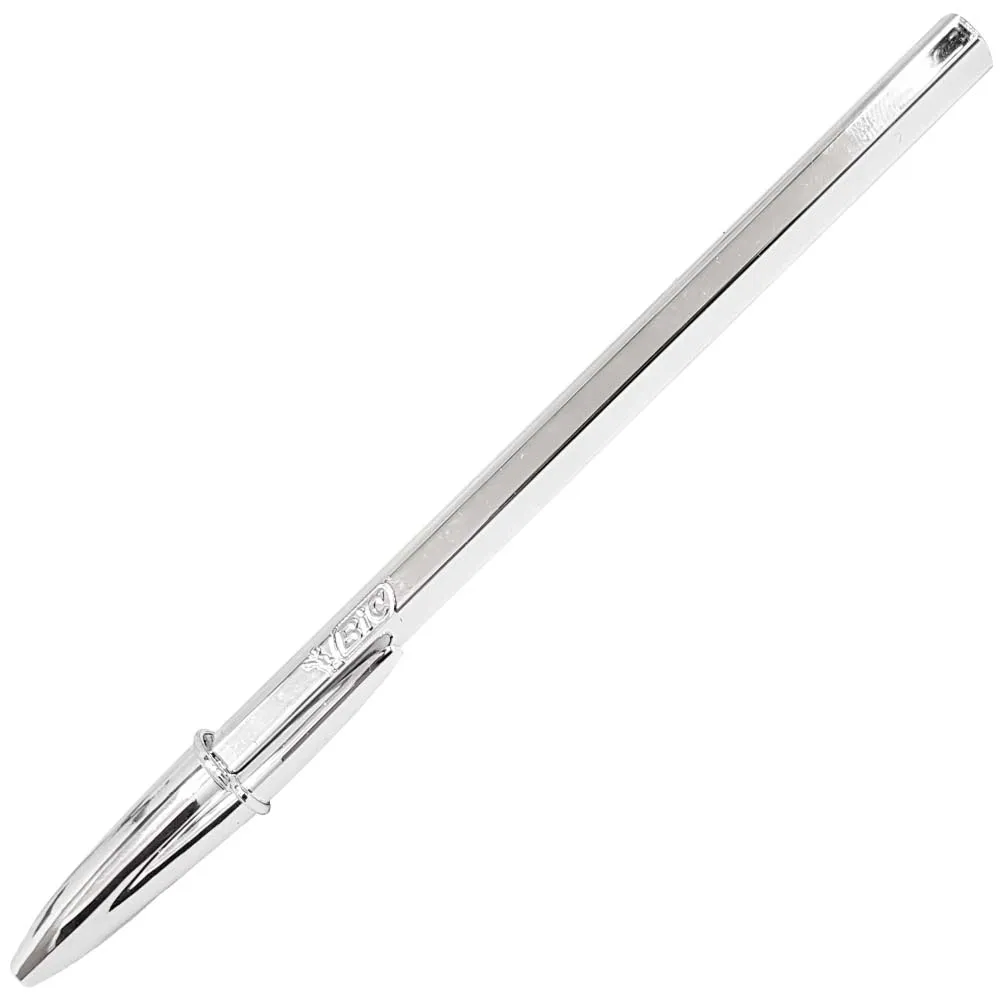 ESFEROGRÁFICA BIC MÉDIA GOLD CORPO PRATEADO PRETA 9215751 0