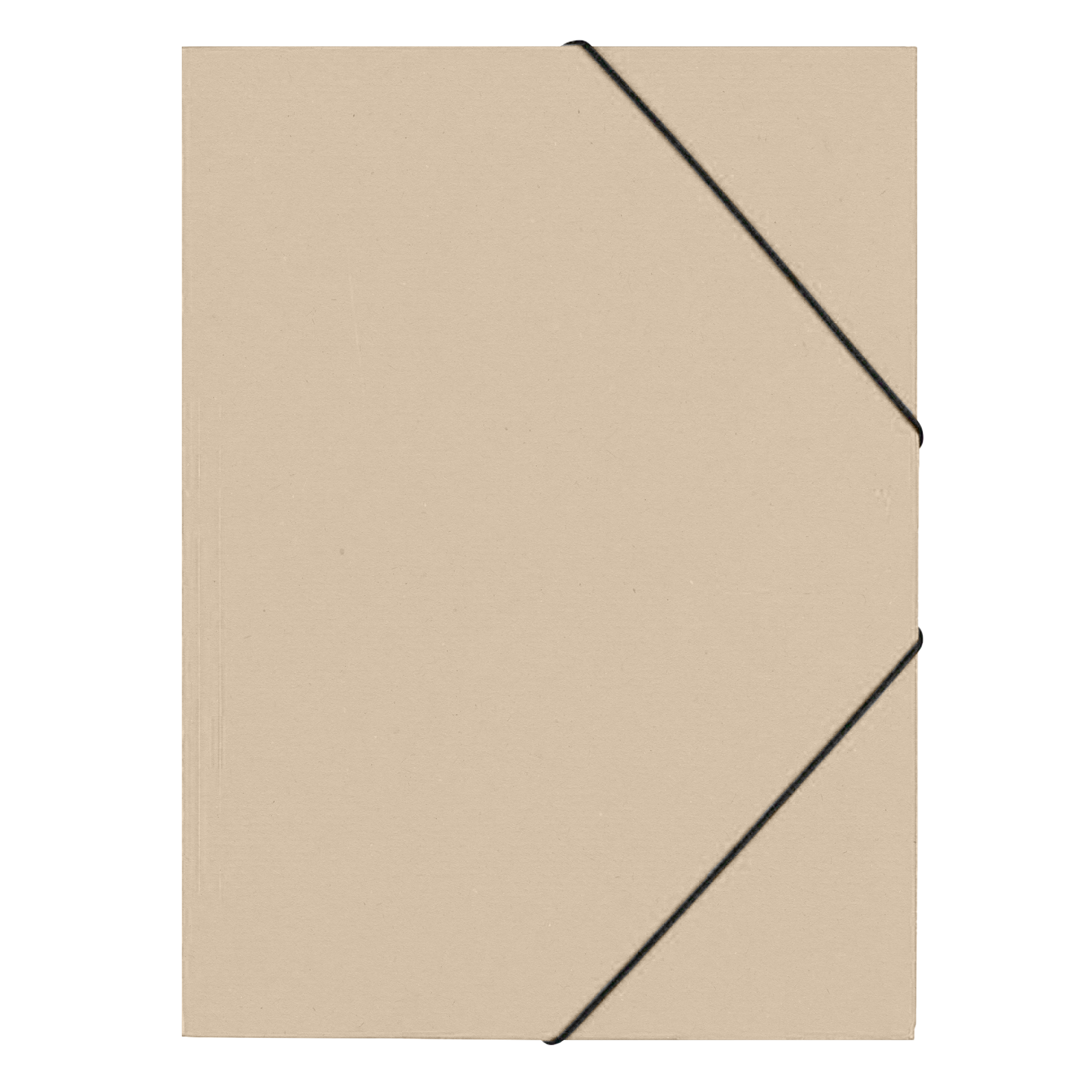 CAPA COM ABAS&ELÁSTICO A4 COMERCIAL CARTOLINA 350GR CREME CITY00151
