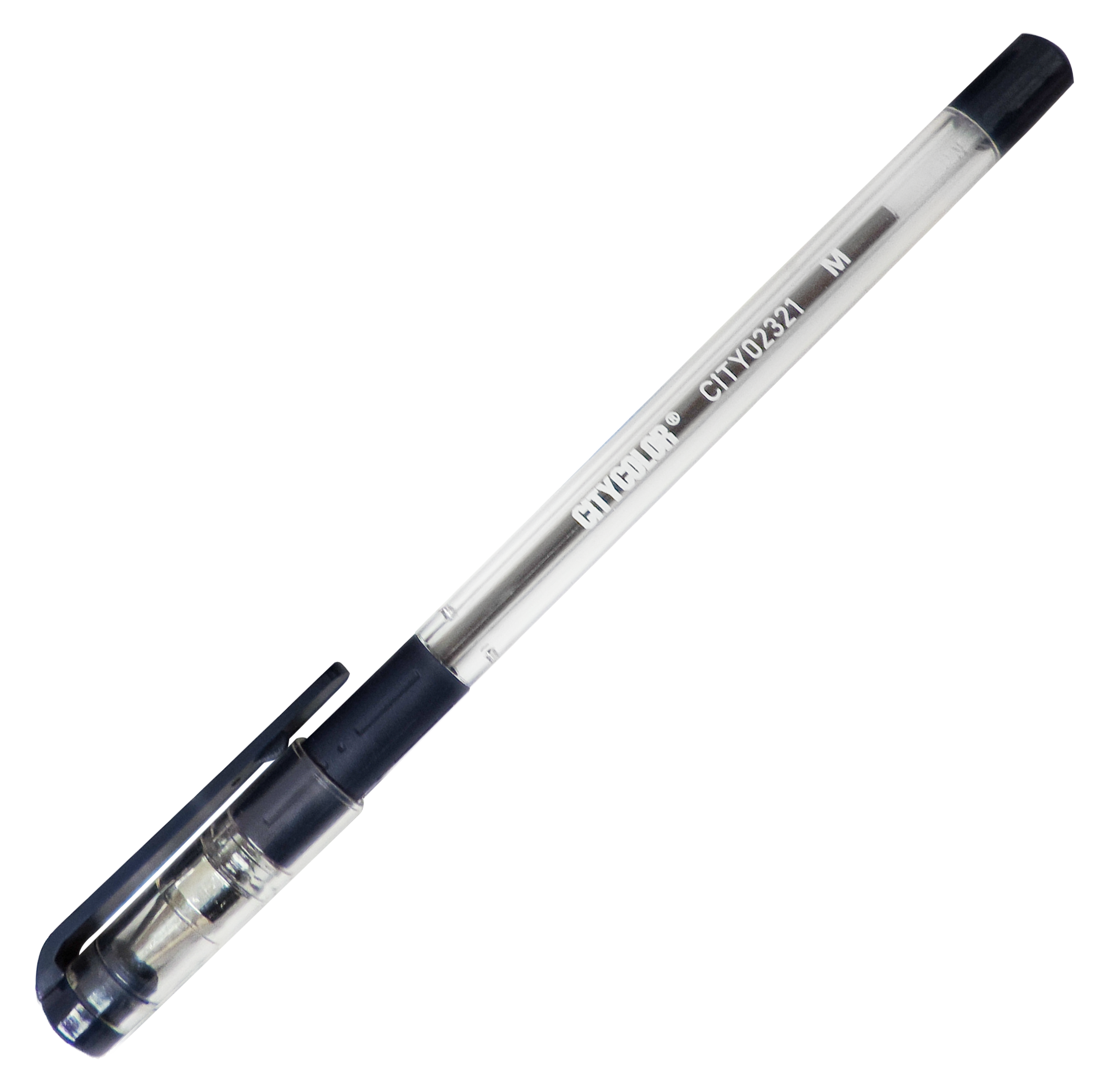 ESFEROGRÁFICA CITYCOLOR MÉDIA CRISTAL PONTA METAL GRIP AZUL CITY02321