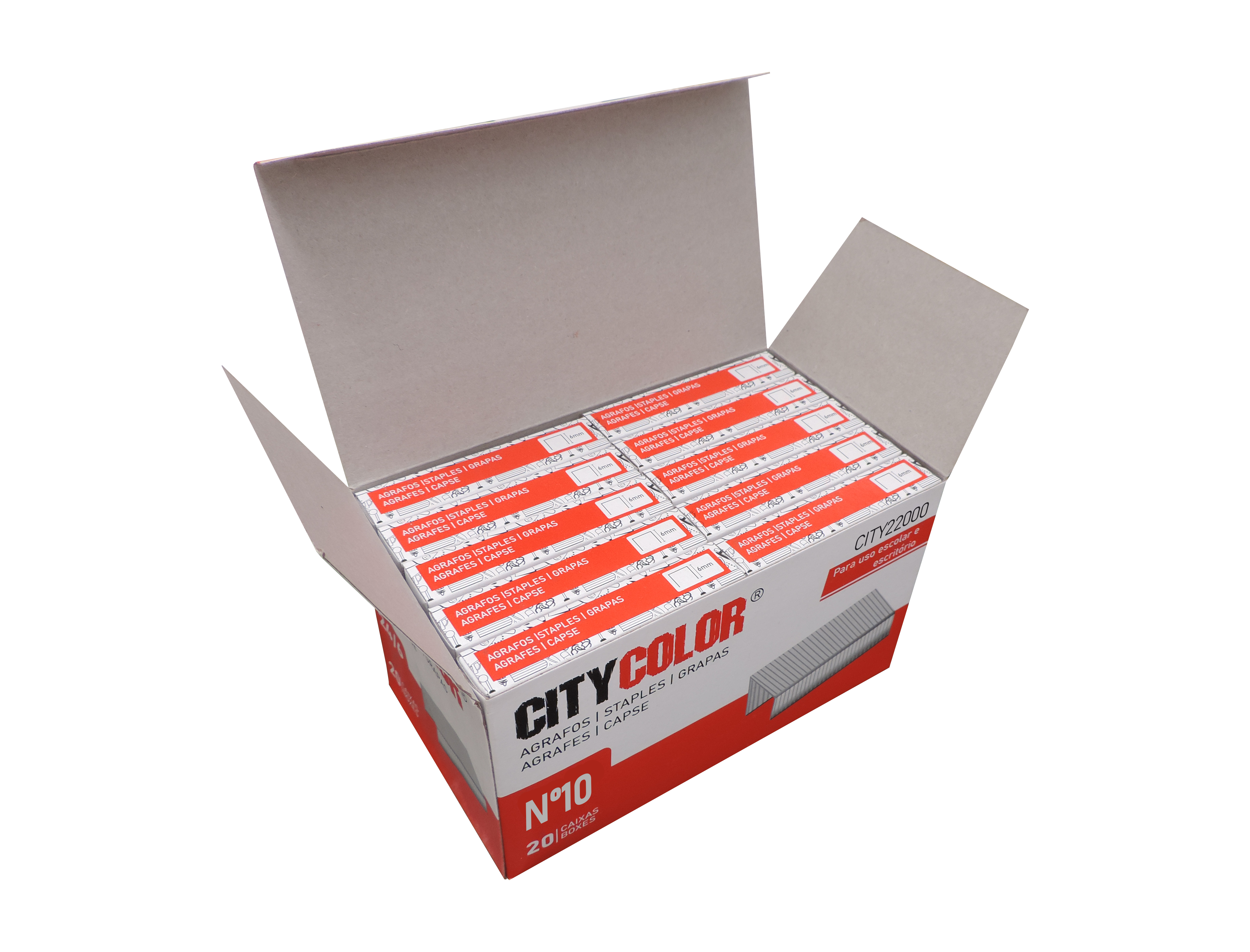AGRAFES CITYCOLOR Nº10 CAIXA C/1000 CITY22000  / EP32-0001 1