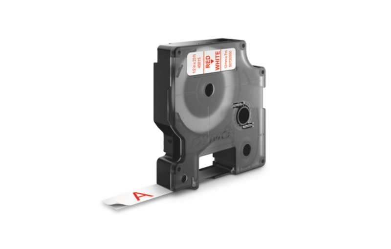 FITA DYMO 45015 D1 12MMX7M VERMELHA>BRANCA S0720550 7