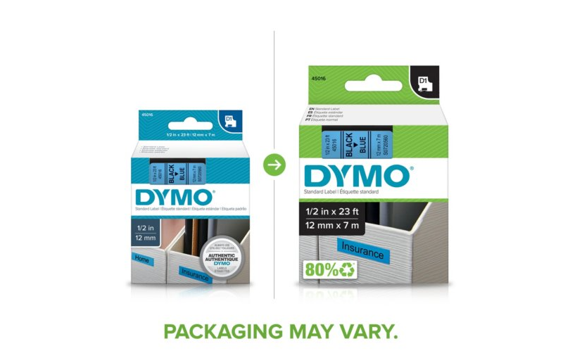 FITA DYMO 45016 D1 12MMX7M PRETA>AZUL S0720560 3