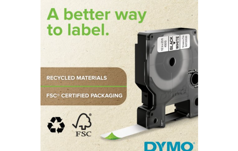 FITA DYMO 45017 D1 12MMX7M PRETA>VERMELHA S0720570 2