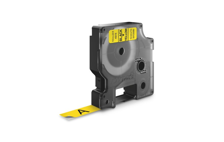 FITA DYMO 45018 D1 12MMX7M PRETA>AMARELA S0720580 1