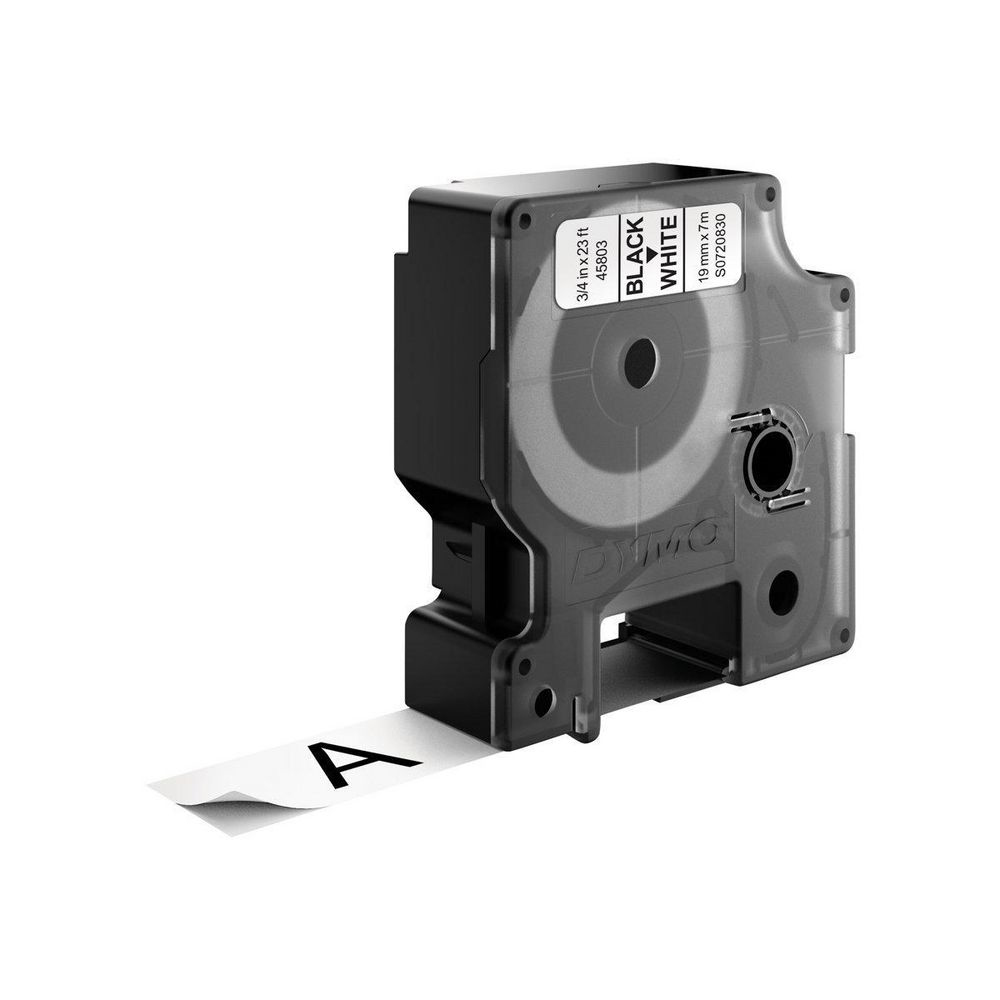 FITA DYMO 45803/45213 D1 19MMX7M PRETO>BRANCO S0720830 1