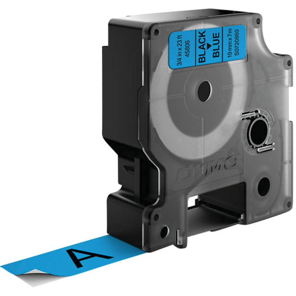 FITA DYMO 45806 D1 19MMX7M PRETO>AZUL S0720860