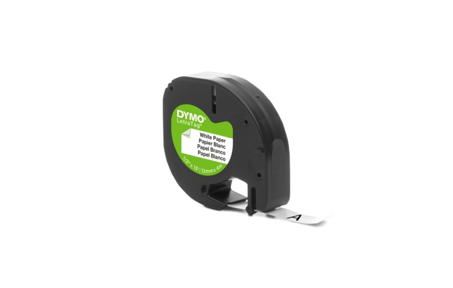 FITA DYMO 91200 TAG PAPEL 12MMX4MT PRETA>BRANCA S0721510 3