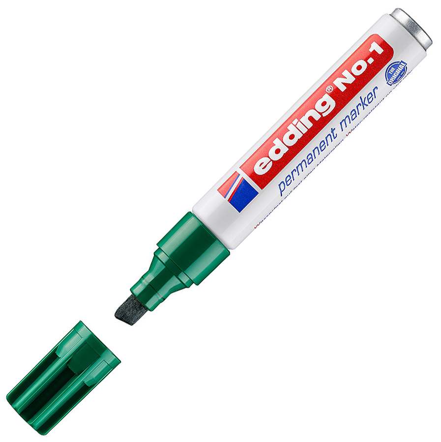 MARCADOR EDDING Nº 1 TINTA PERMANENTE VERDE